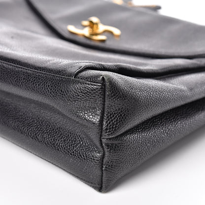 Chanel Caviar Flap Shoulder Bag Black 10 of 10