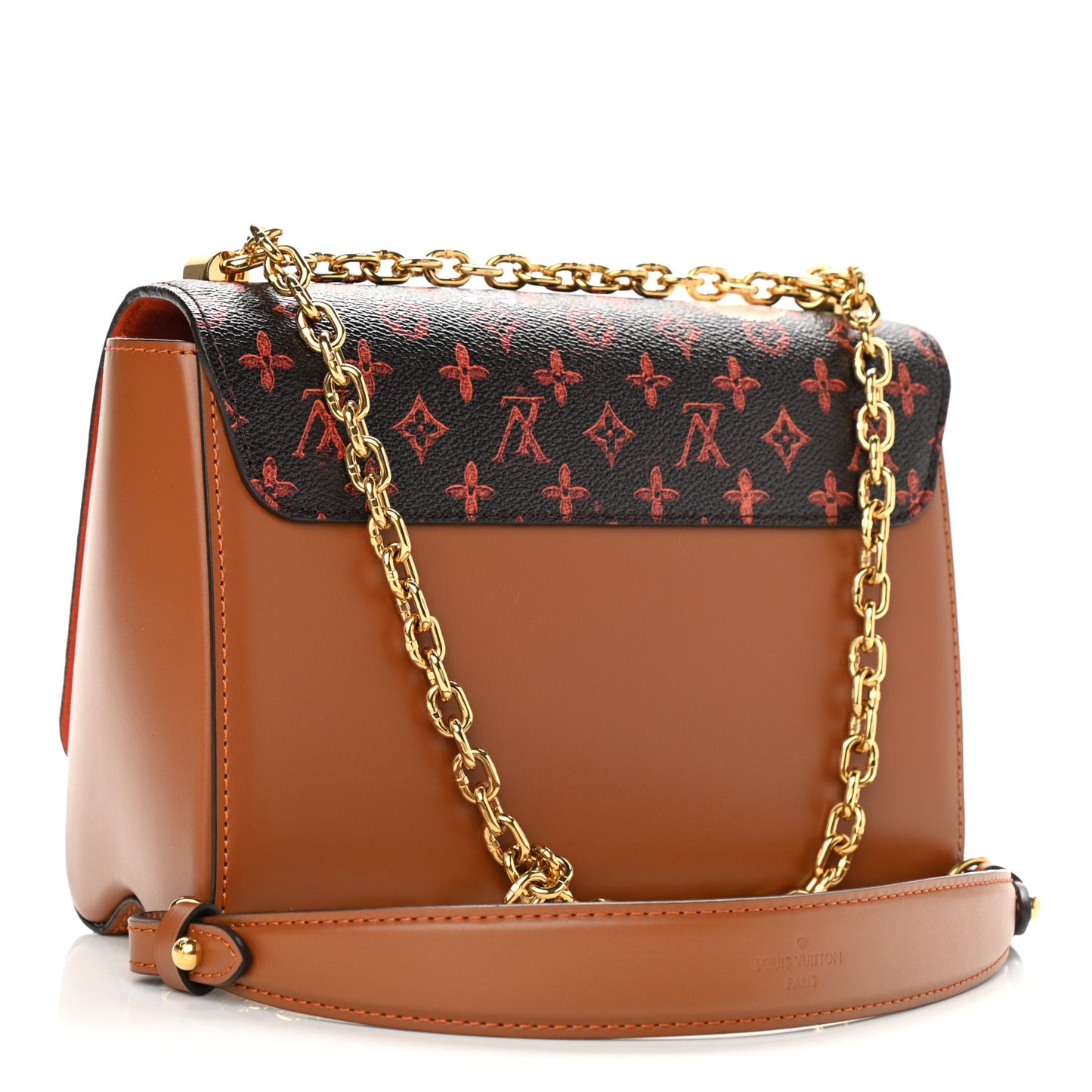 Calfskin Catogram Twist Shoulder Bag MM Marron