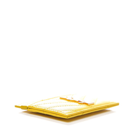 Saint Laurent Grain De Poudre Matelasse Chevron Monogram Credit Card Case Mimosa 3 of 7