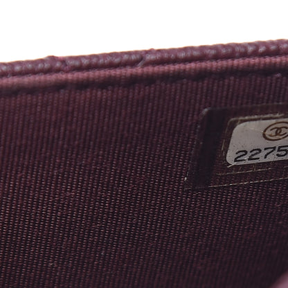 Chanel Caviar Quilted Boy Wallet On Chain WOC Dark Purple 8 of 13