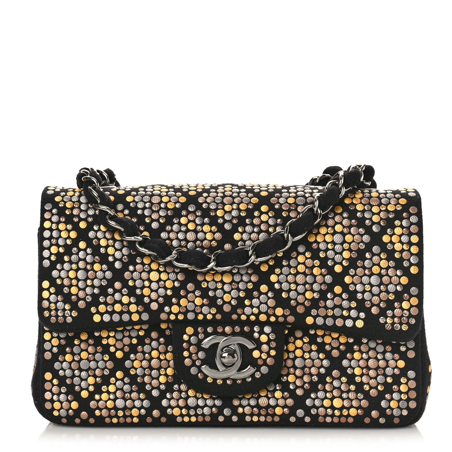 Chanel Jersey Embellished Mini Flap Black 1 of 10