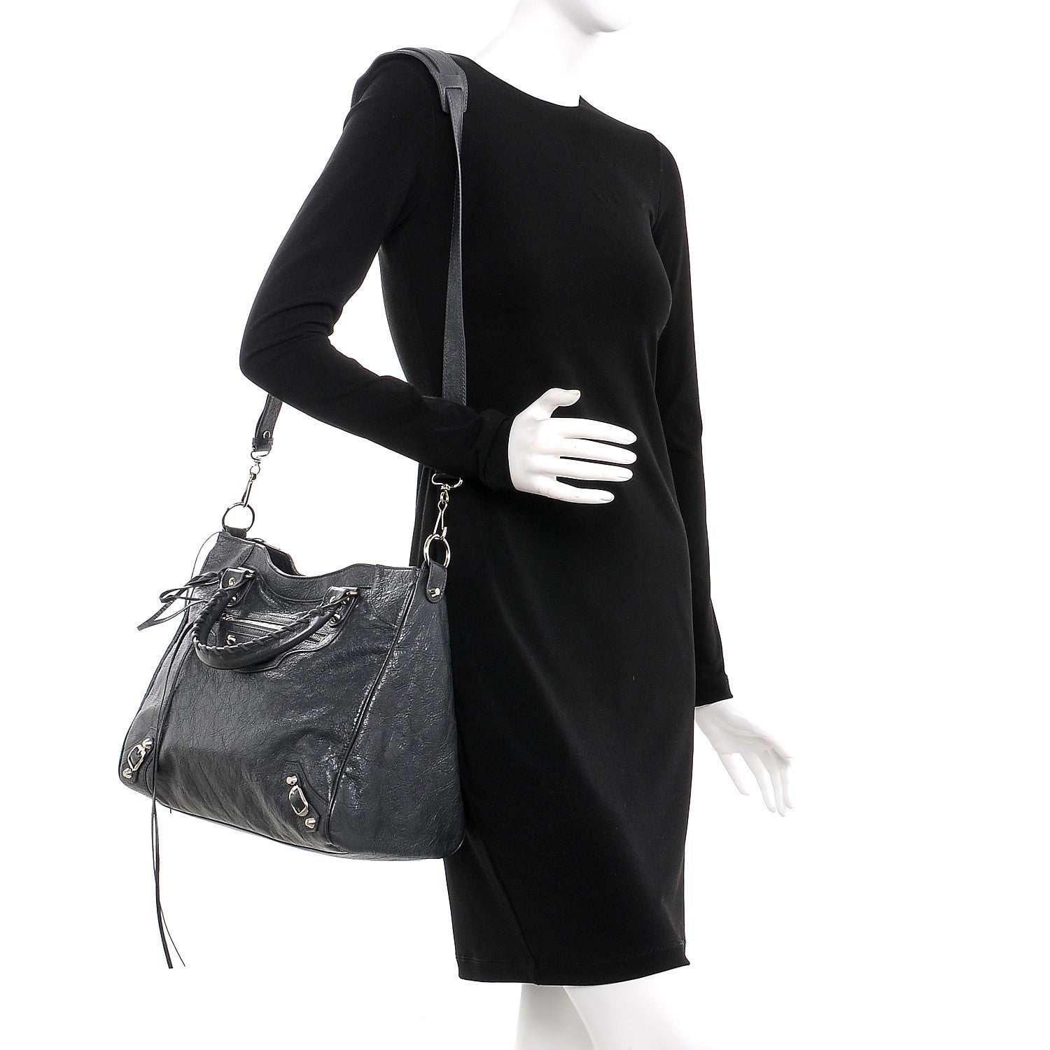 Balenciaga Agneau Classic Hardware Velo Gris Fossile 2 of 9