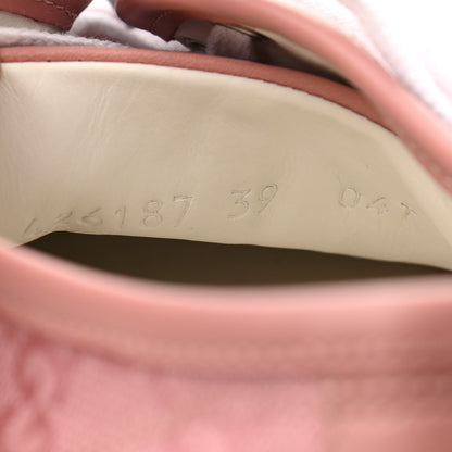 Gucci GG Monogram Calfskin Womens Low Top Sneakers 39 Pink Soft Pink 7 of 7