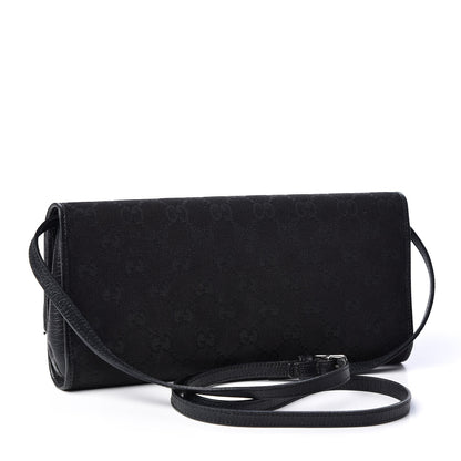 Gucci Monogram Bamboo Bar Clutch Black 2 of 10