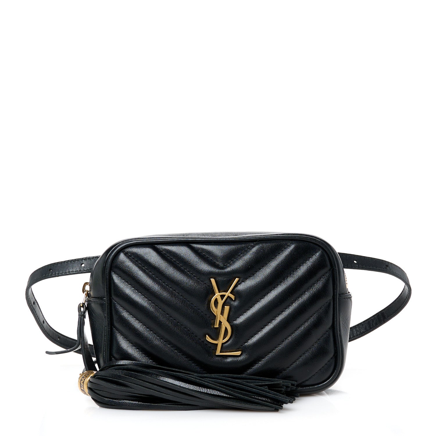 Saint Laurent Calfskin Matelasse Monogram Lou Belt Bag Black 1 of 10