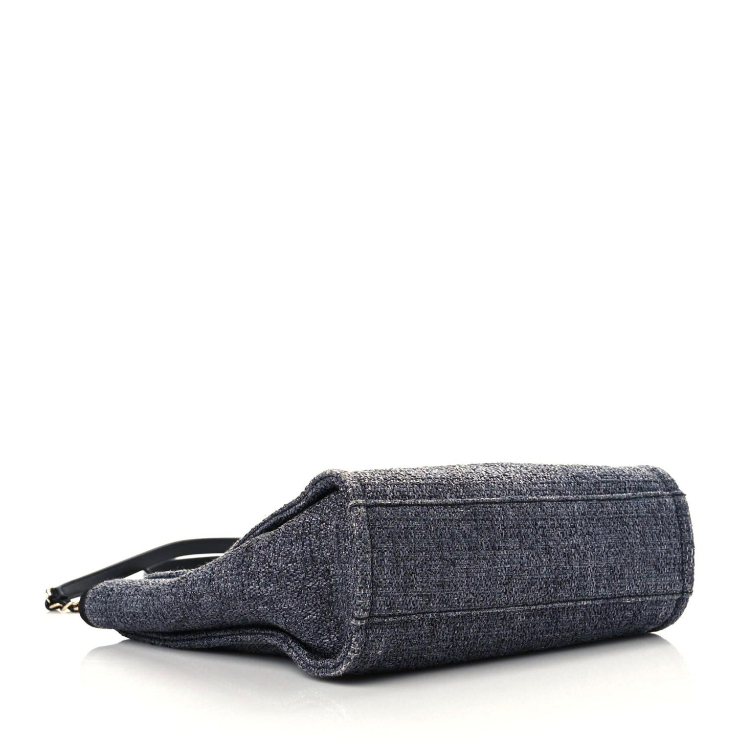 Lurex Boucle Mini Deauville Tote Blue