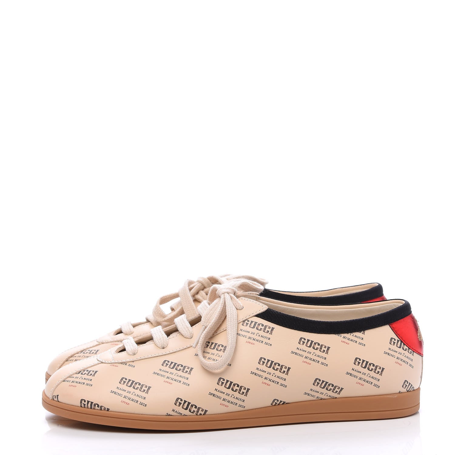Gucci Calfskin Stamp Print Mens Falacer Sneakers 5 Soy 3 of 9