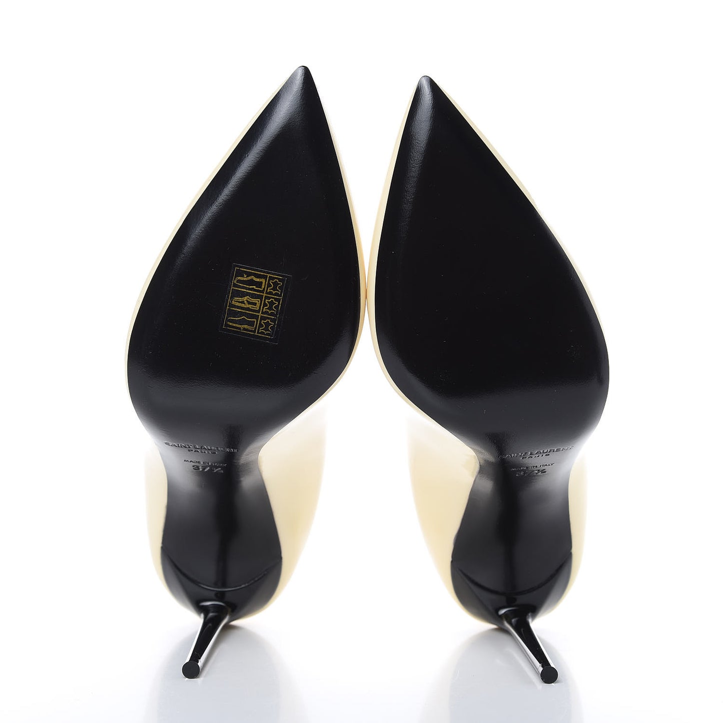 Patent Calfskin Teddy High Vamp 105 Pumps 37.5 White