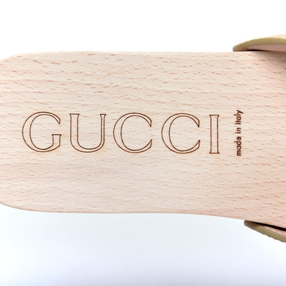 Gucci Calfskin Interlocking G Slide Sandals 38 Diagonal Beige 7 of 10