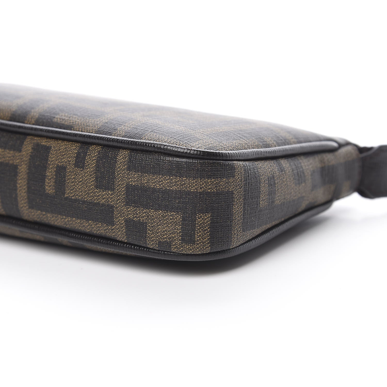 Fendi Zucca Spalmati Vitello Elite Pochette Tobacco Ebano 10 of 12