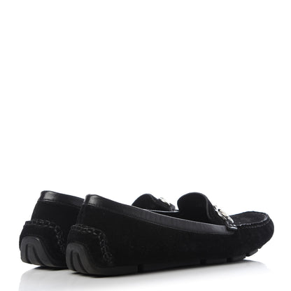 Gucci Suede Womens Horsebit Driver Loafers 38 Black 4 of 10