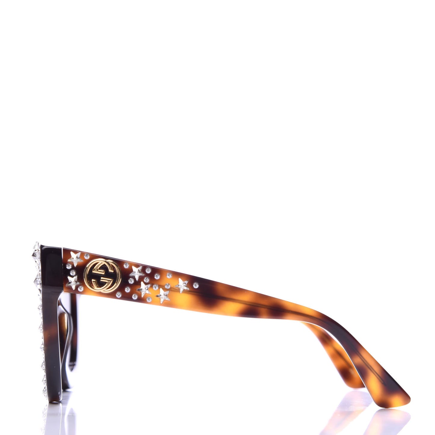 Acetate Stars Cat Eye Sunglasses GG0116S Havana