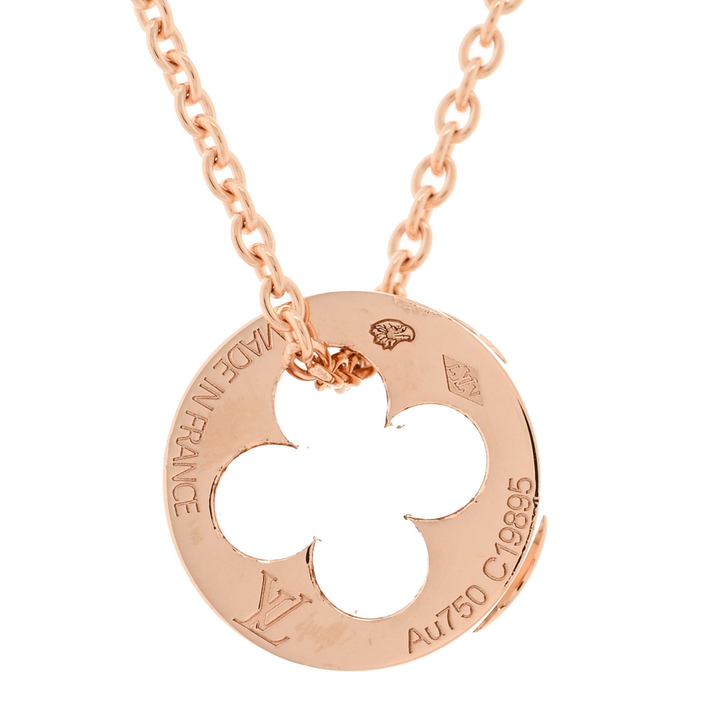 18K Pink Gold Empreinte Pendant Necklace