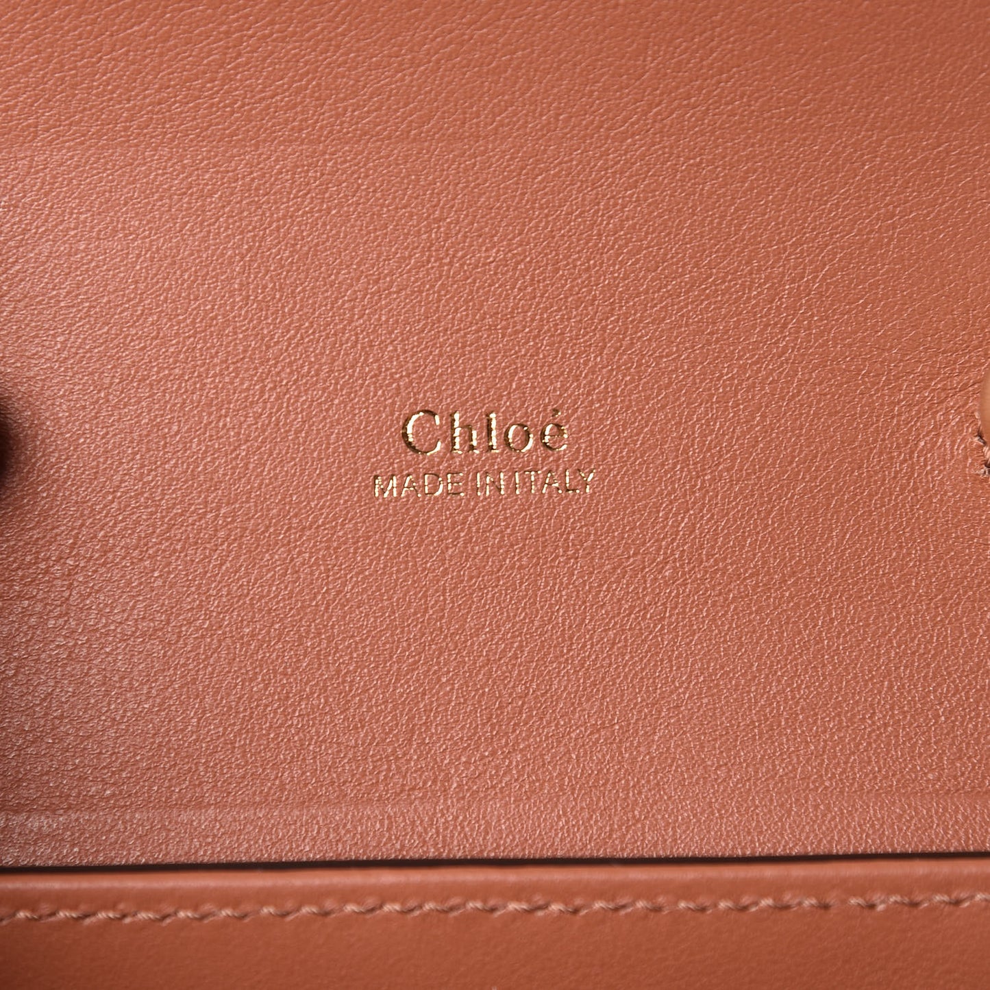 Calfskin Crocodile Embossed Small Aby Lock Chestnut Brown