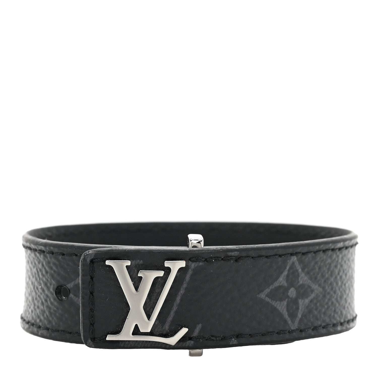 Louis Vuitton Monogram Eclipse LV Slim Bracelet 19 1 of 7