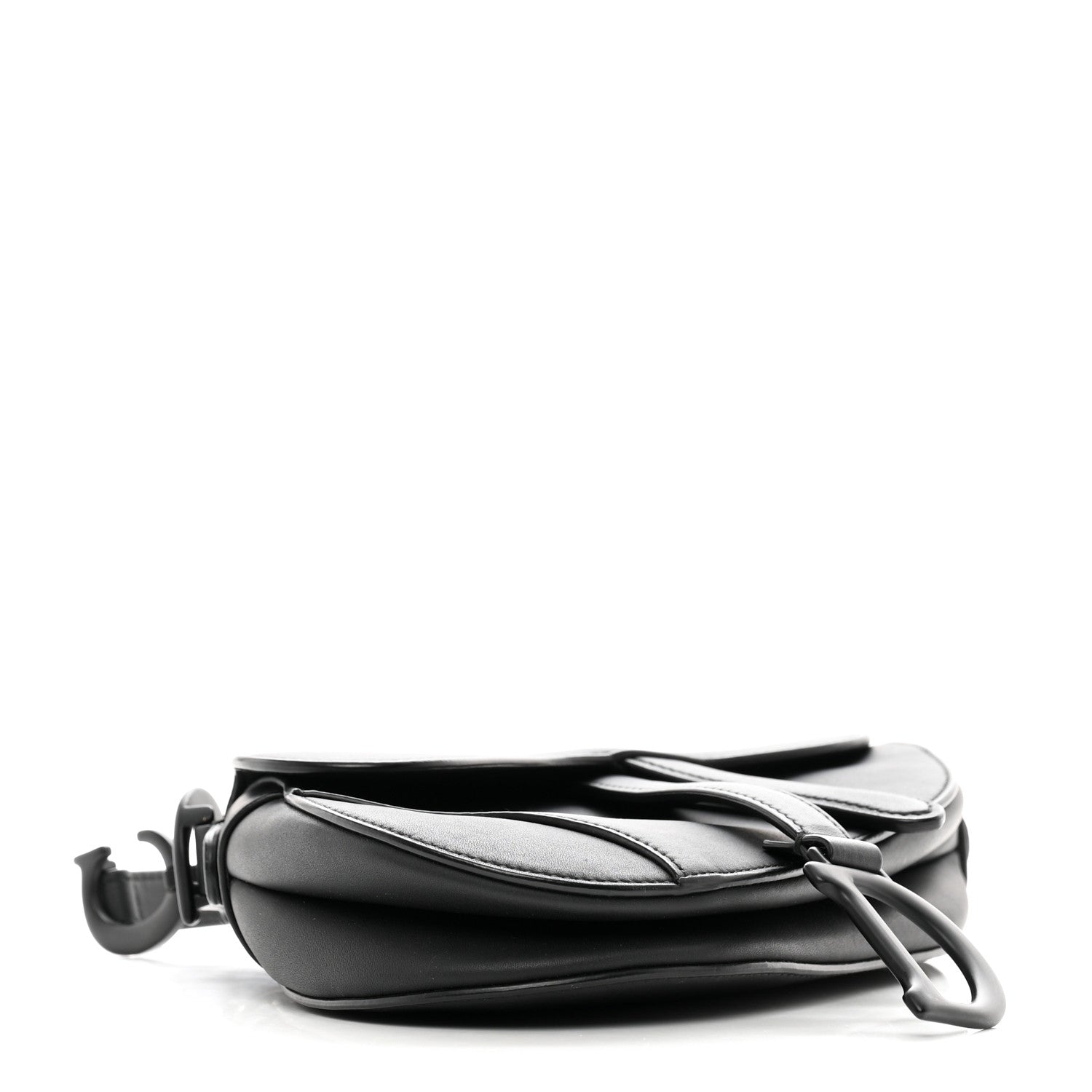 Christian Dior Ultra Matte Calfskin Mini Saddle Bag Black 4 of 10