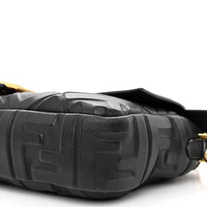 Fendi Nappa FF 1974 Embossed Baguette Black 11 of 14