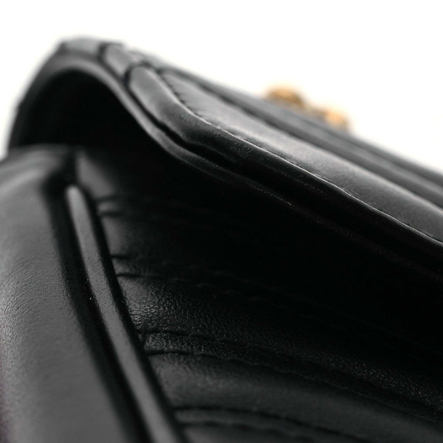 Gucci Calfskin Matelasse Small GG Marmont Shoulder Bag Black 14 of 14