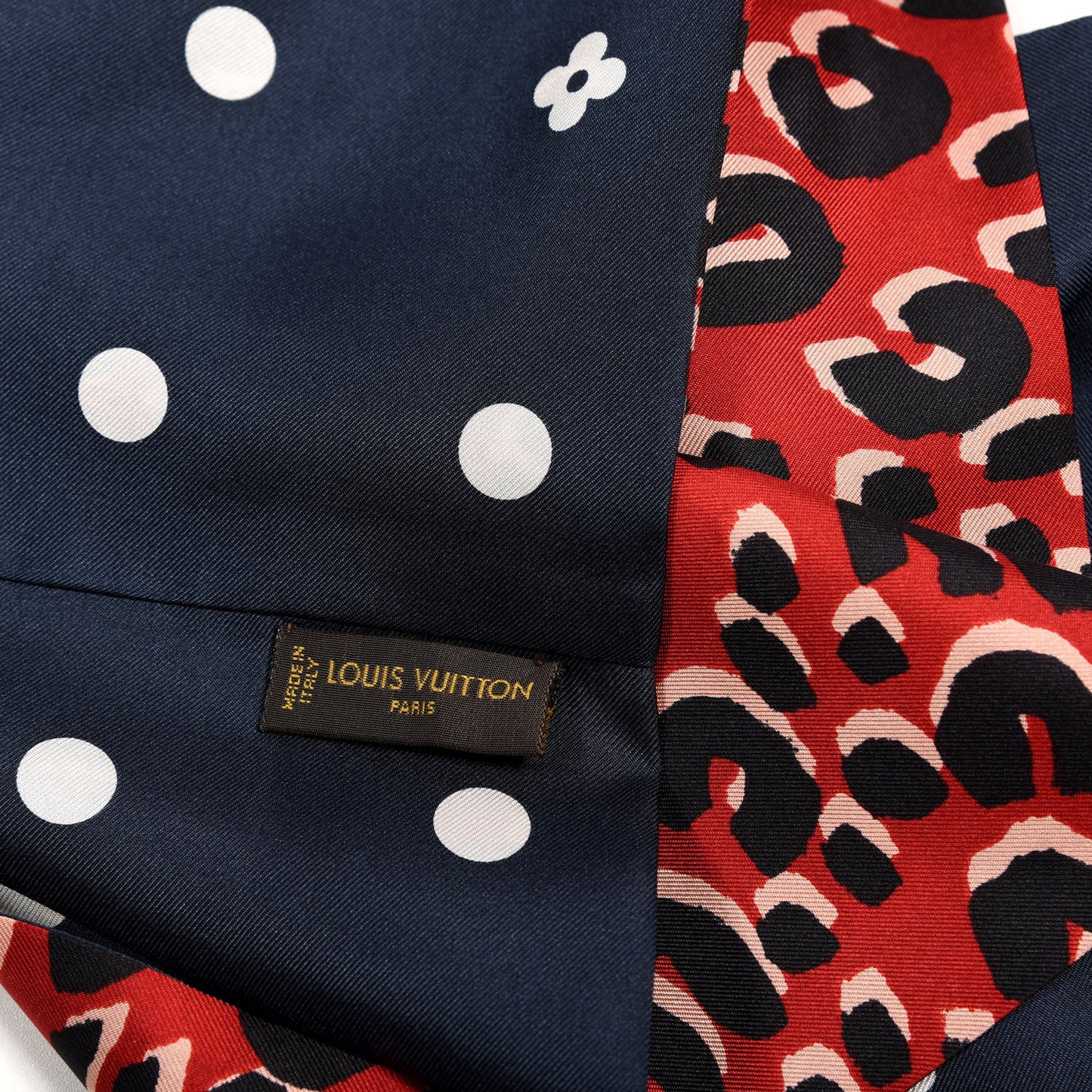 Silk Leopard Snood Scarf Red