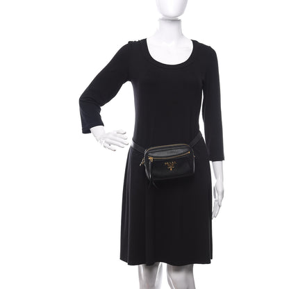 Prada Vitello Daino Belt Bag Black 3 of 12