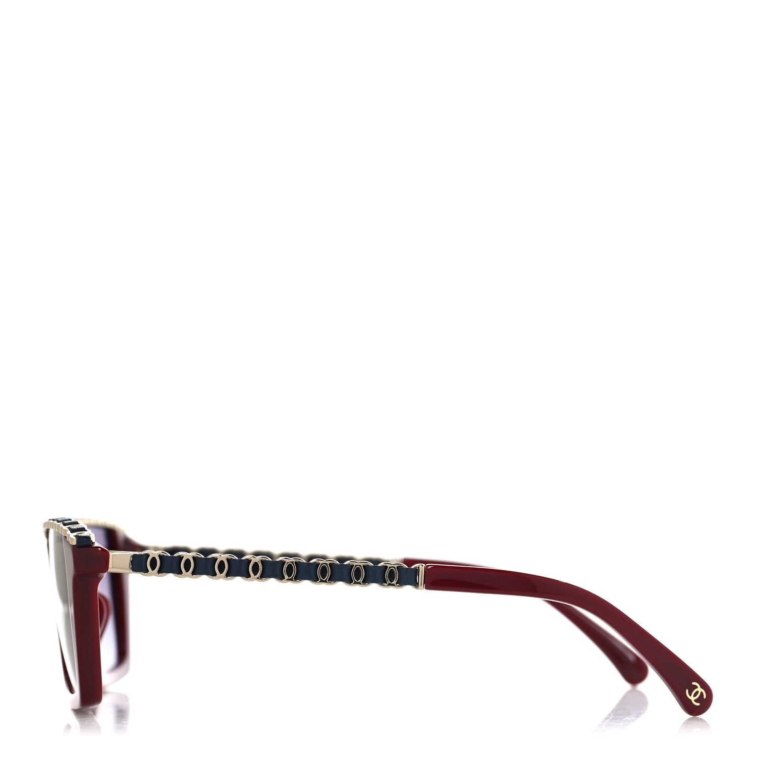 Chanel Acetate Metal Calfskin CC Square Sunglasses 5548-Q-A