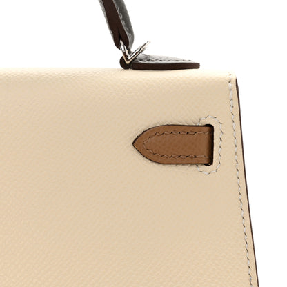 Hermes Epsom Mini Kelly Sellier 20 Nata Chai Gris Meyer 12 of 13