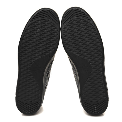 Louis Vuitton Grained Calfskin Embossed Monogram Mens Luxembourg Sneakers 9.5 Black 5 of 8