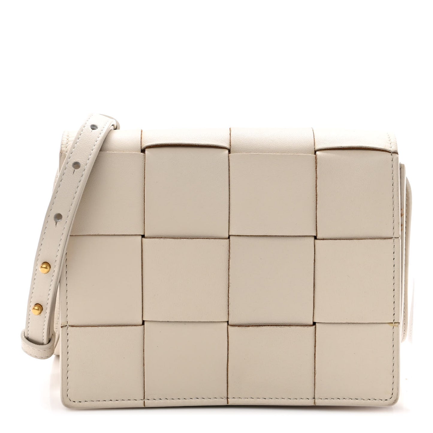 Lambskin Maxi Intrecciato Mini Cassette Crossbody Bag Plaster
