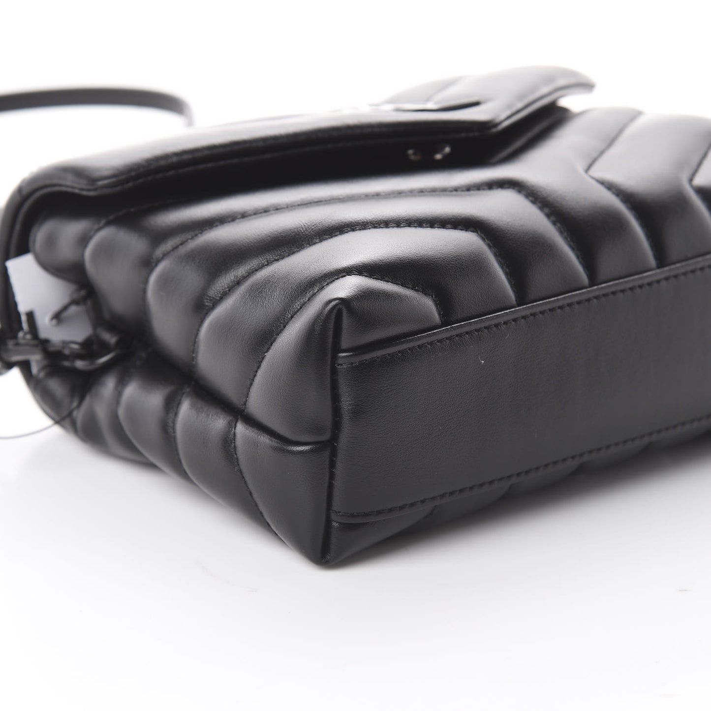 Calfskin Y Quilted Monogram Toy Loulou Crossbody Bag Black