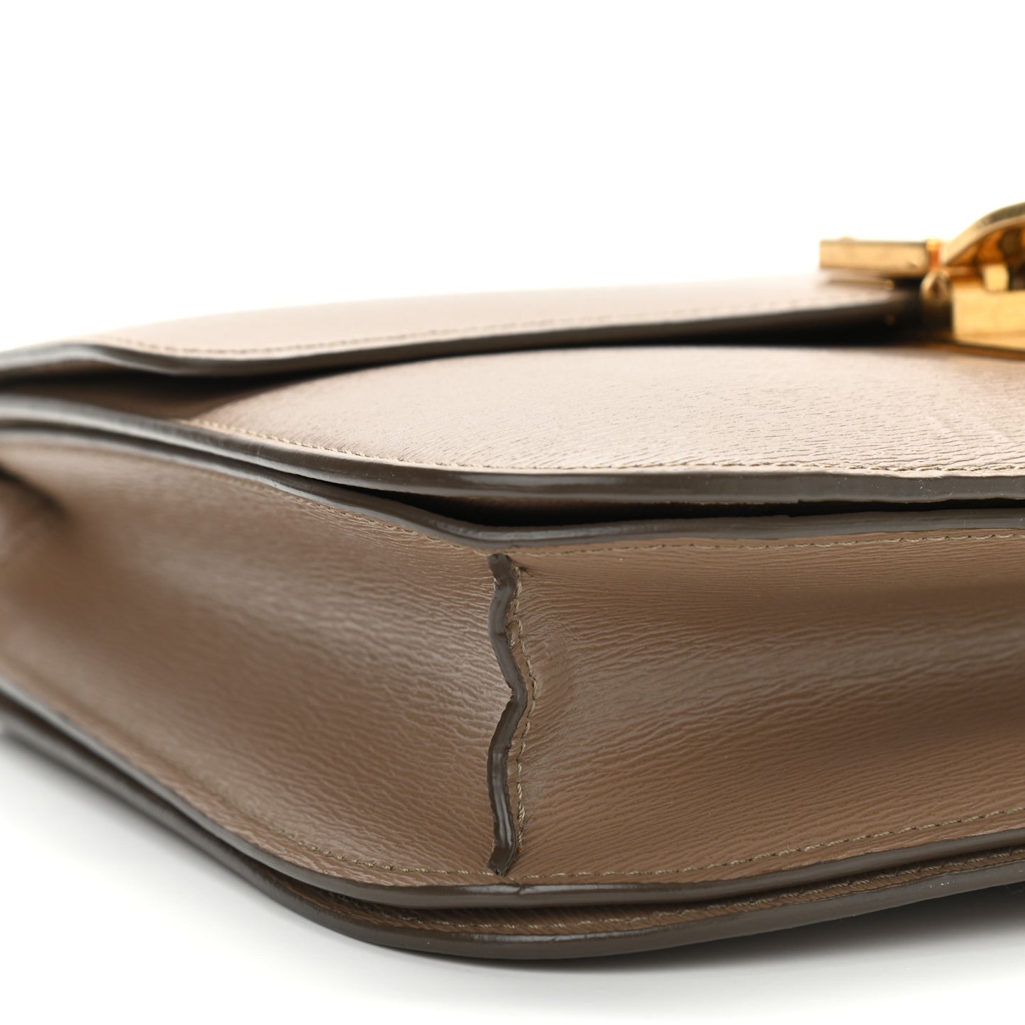 Liege Calfskin Medium Classic Box Flap Bag Taupe