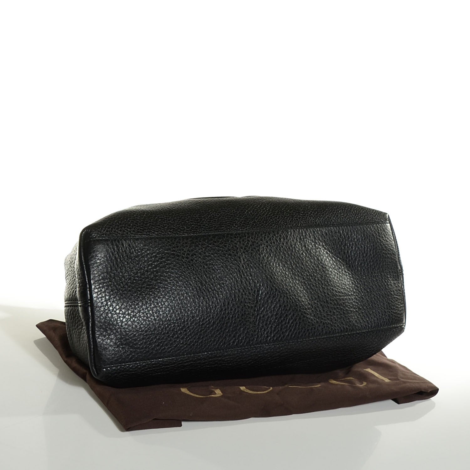 Gucci Pebbled Calfskin Medium Soho Chain Shoulder Bag Black 4 of 9