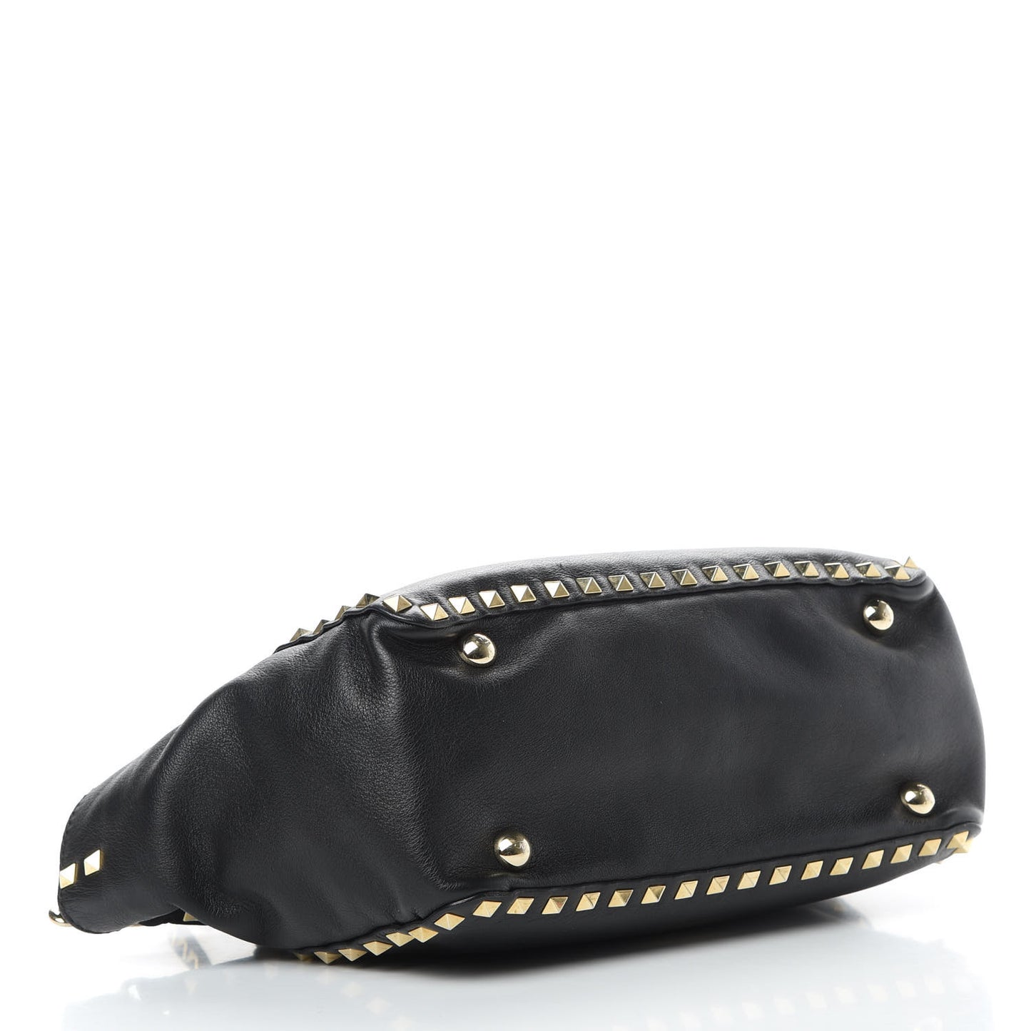 Vitello Small Rockstud Tote Black
