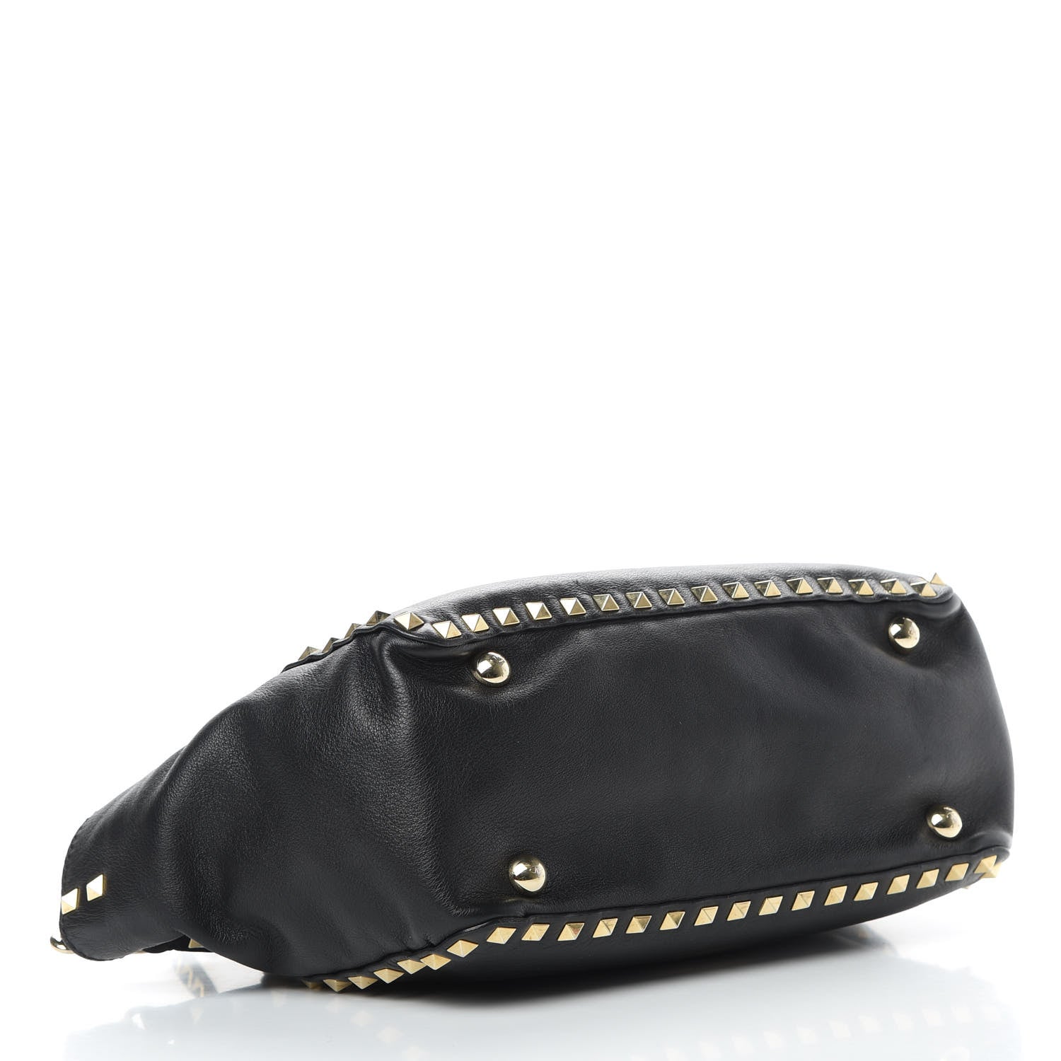 Valentino Garavani Vitello Small Rockstud Tote Black 5 of 16