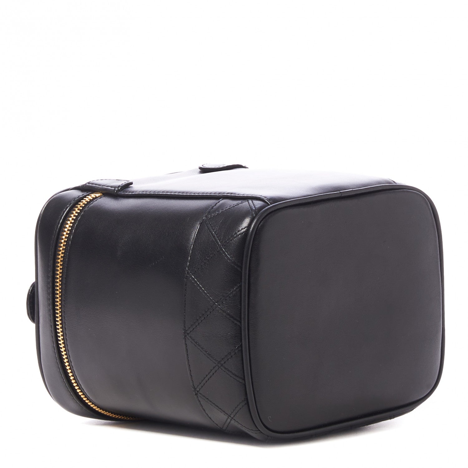Chanel Calfskin Cosmetic Vanity Bag Black 3 of 8