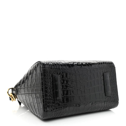 Givenchy Calfskin Crocodile Embossed Small Antigona Black 4 of 10