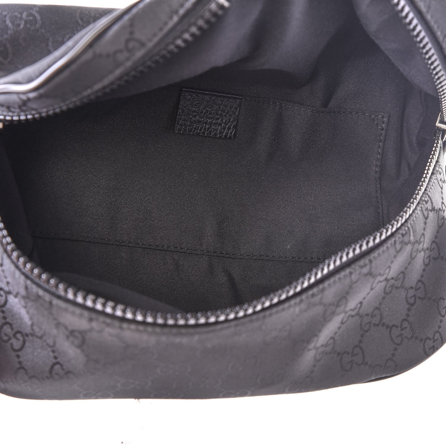 Gucci Nylon Monogram Fanny Pack Belt Bag Black 4 of 9