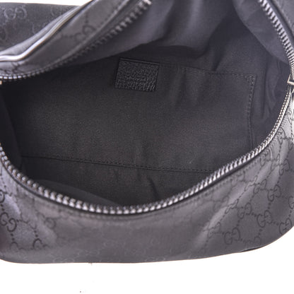 Gucci Nylon Monogram Fanny Pack Belt Bag Black 4 of 9