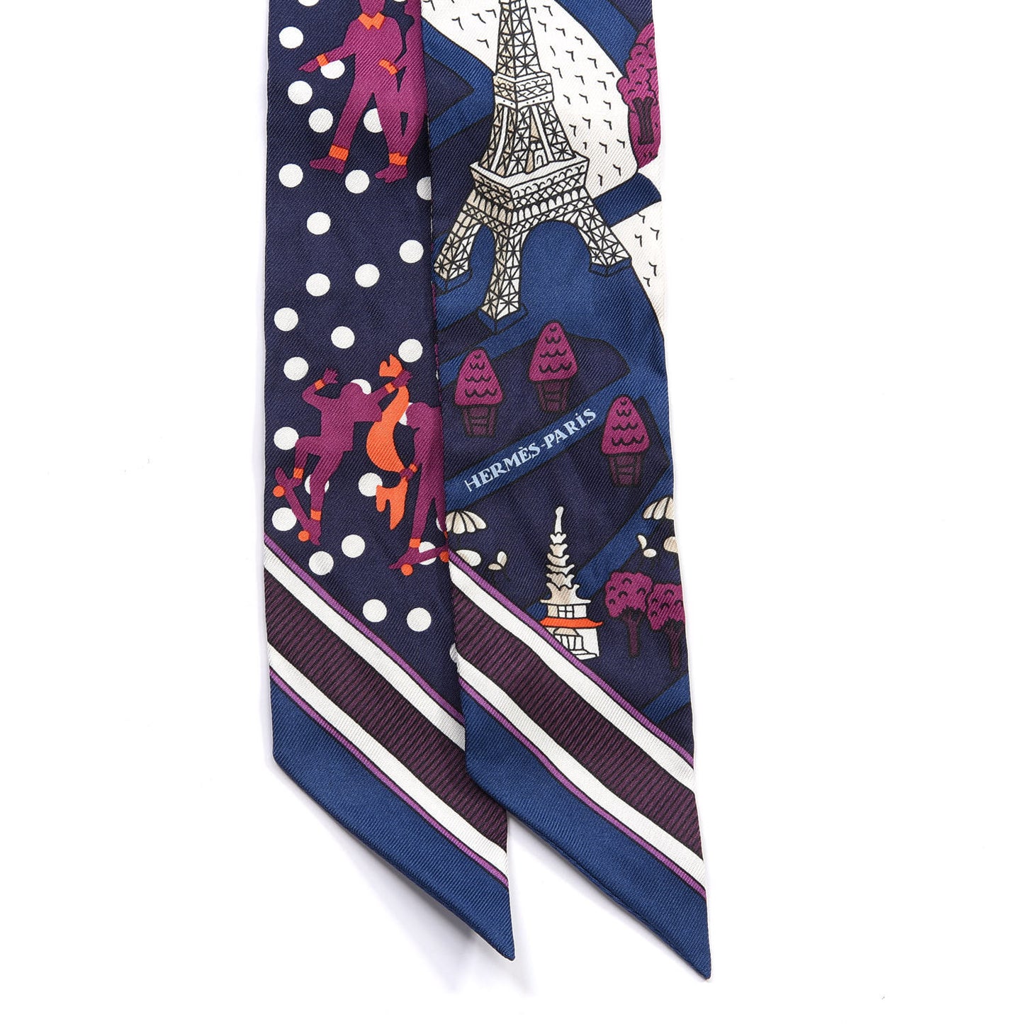 Silk Les Nouveaux Amoureux de Paris Twilly Marine Violet White