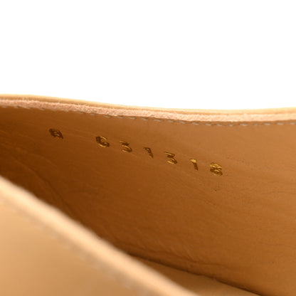 Chanel Goatskin Grosgrain Cap Toe CC Slingback Pumps 37 Beige Black 8 of 9