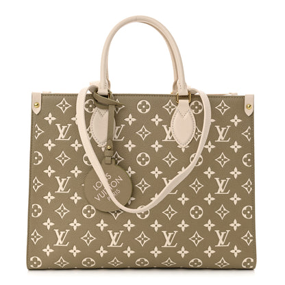 Louis Vuitton Empreinte Monogram Spring In The City Onthego MM Kaki Beige Cream 1 of 9