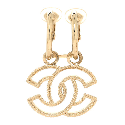 Chanel CC Dangle Clip On Earring Gold 1 of 4
