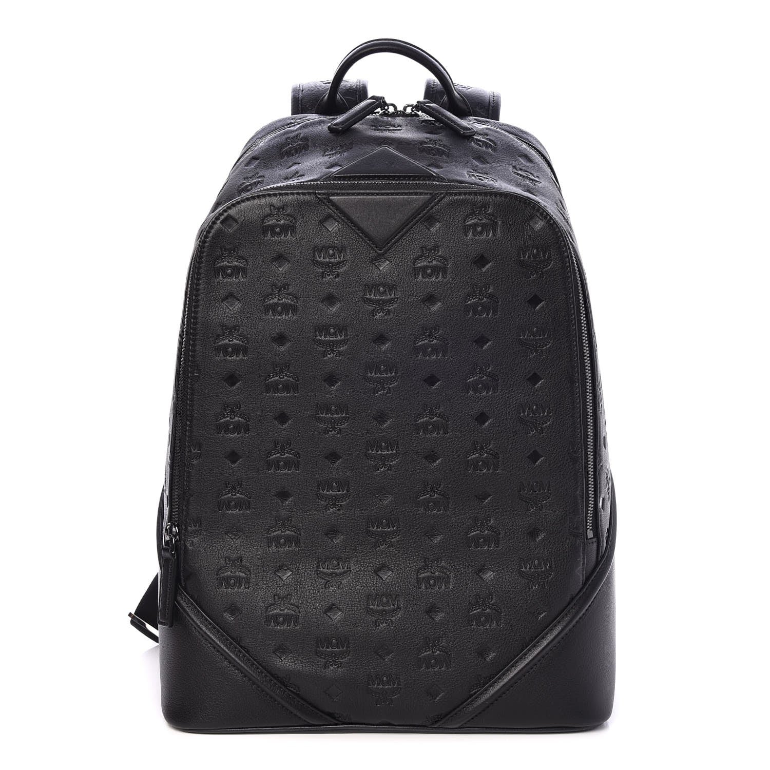 MCM Calfskin Ottomar Monogram Duke Backpack Black 1 of 10
