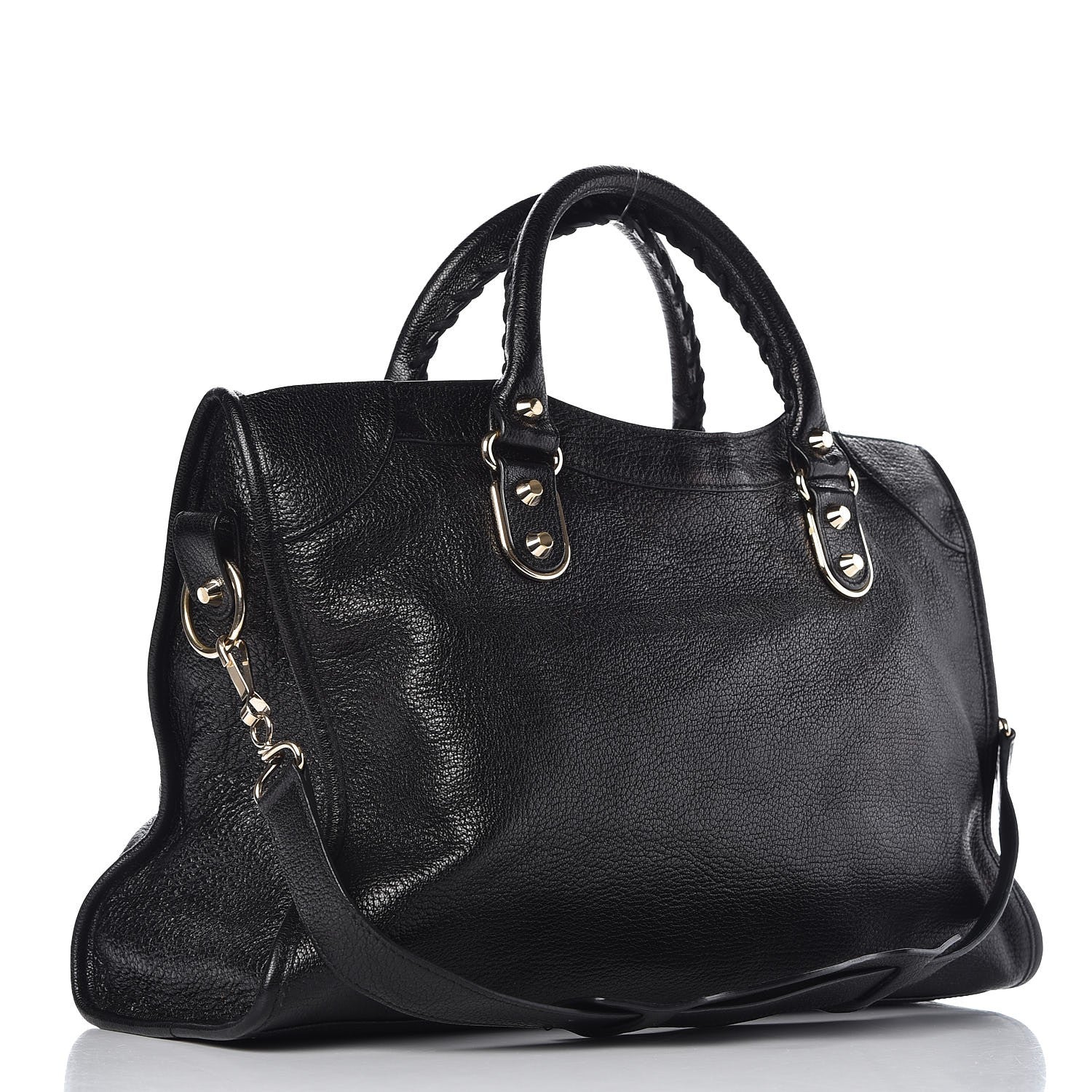 Balenciaga Chevre Gold Metallic Edge Hardware City Black 3 of 7