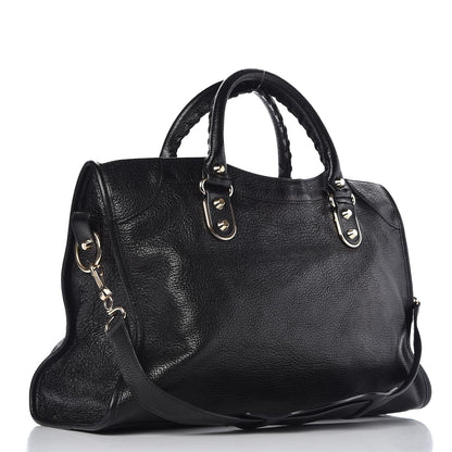 Balenciaga Chevre Gold Metallic Edge Hardware City Black 3 of 7