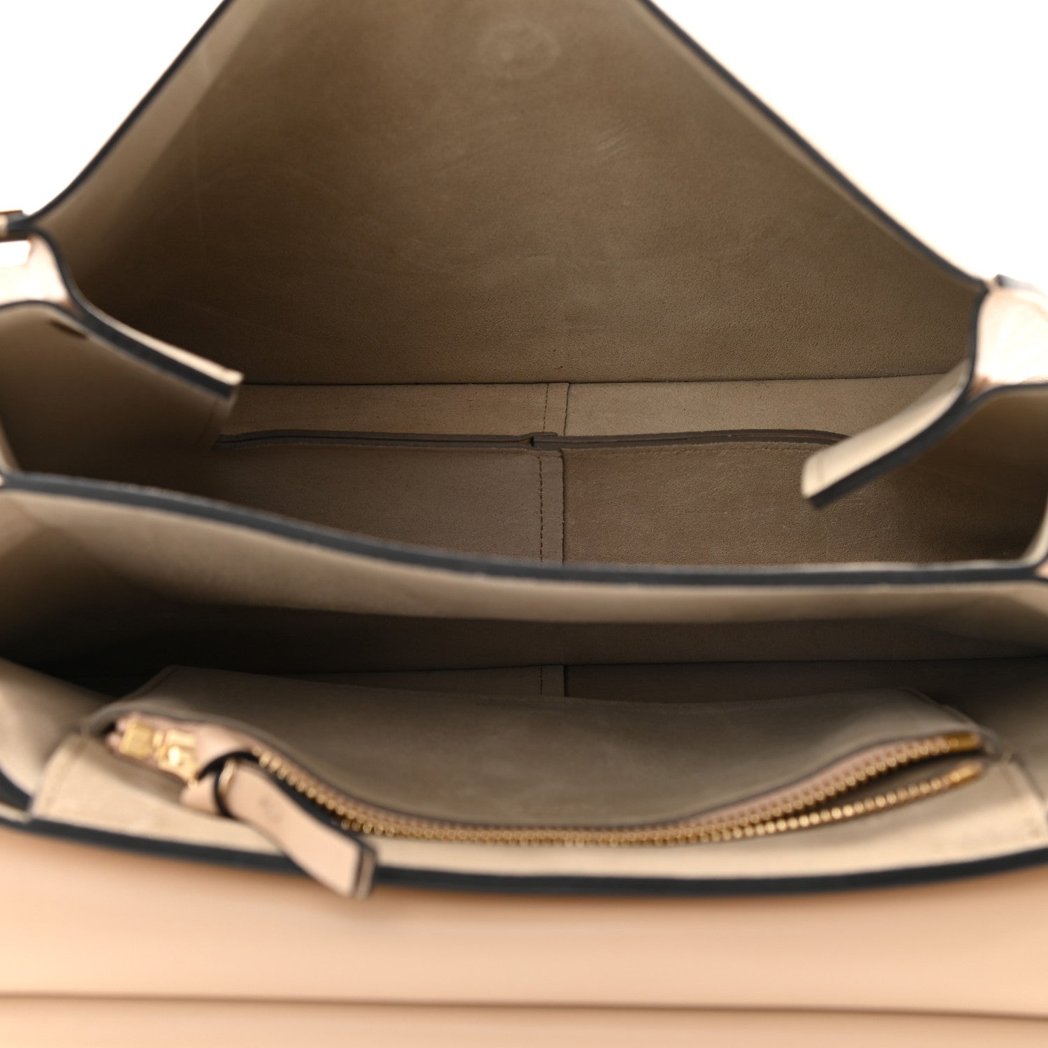 Chloe Suede Calfskin Medium Faye Shoulder Bag Pearl Beige 5 of 10