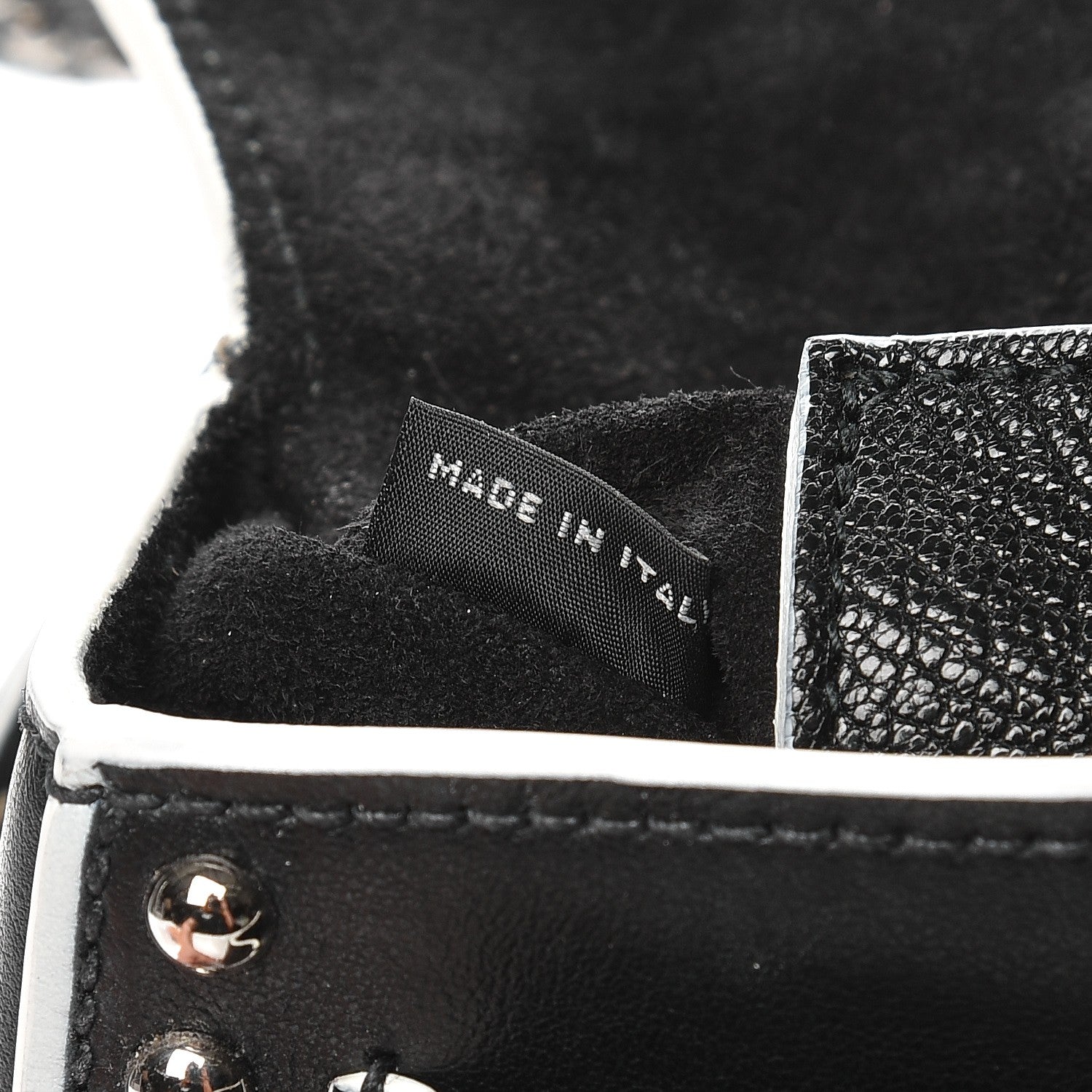 Miu Miu Goatskin Madras Soft Calf Crystal Embellished Lady Saddle Nero Black 8 of 9