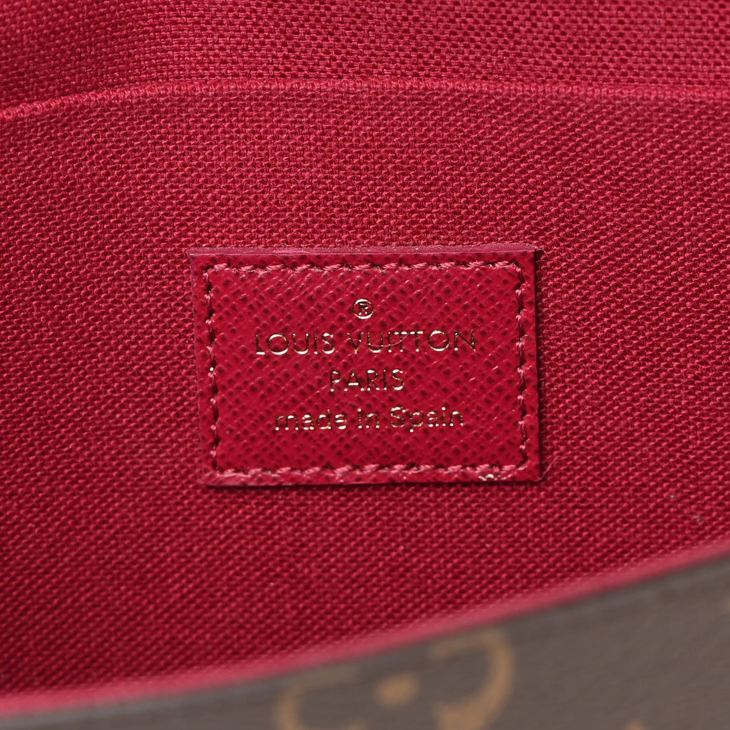 Monogram Pochette Felicie Chain Wallet Fuchsia