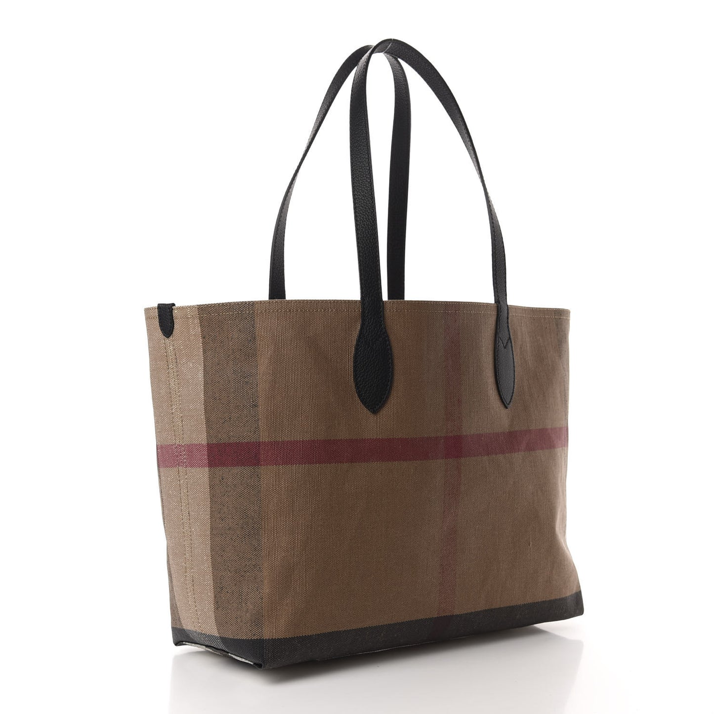 Coated Canvas Mega Check Medium Doodle Tote Black