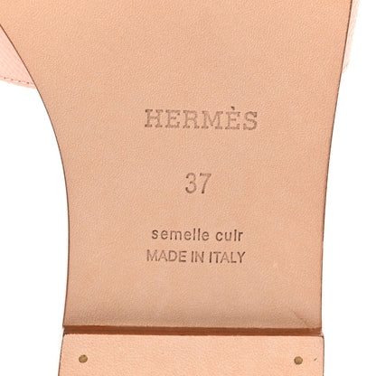 Hermes Epsom Oran Sandals 37 Rose Pale 7 of 10