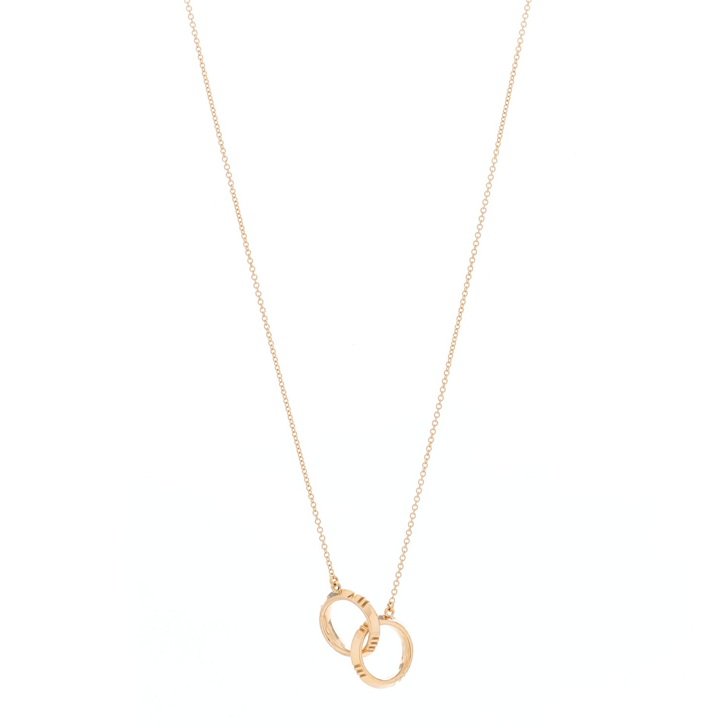 18K Yellow Gold Interlocking Atlas Open Pendant Necklace